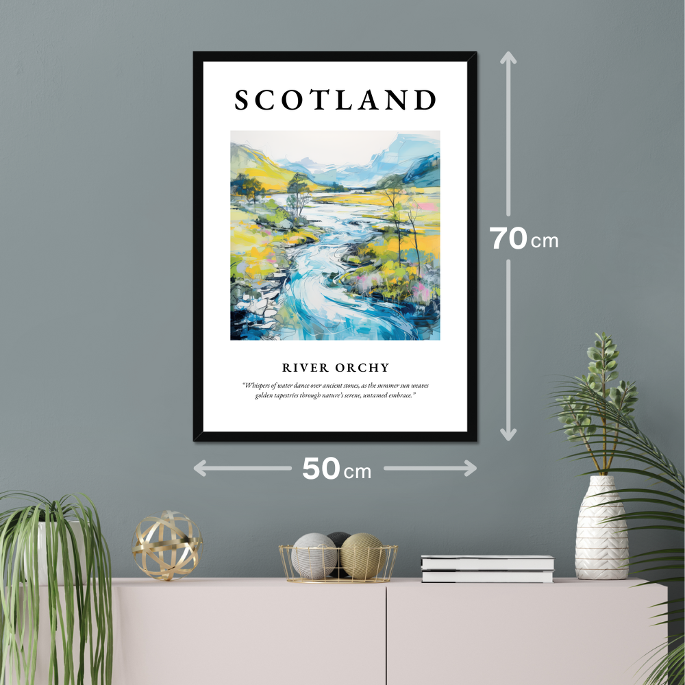 Poster of River Orchy hanging on a wall