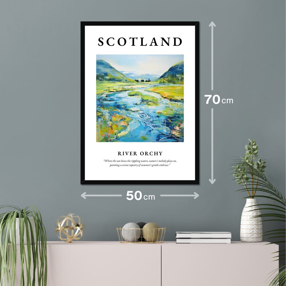 Poster of River Orchy hanging on a wall