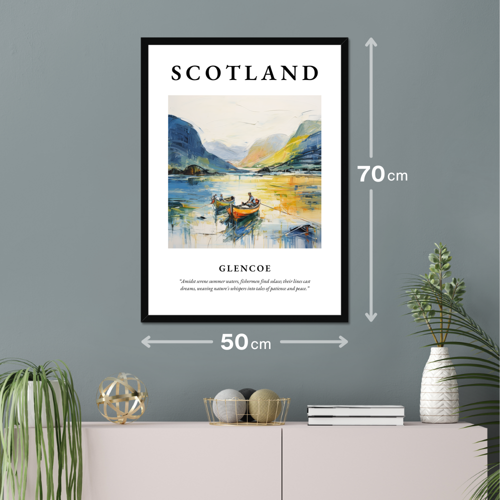 Poster of Glencoe hanging on a wall