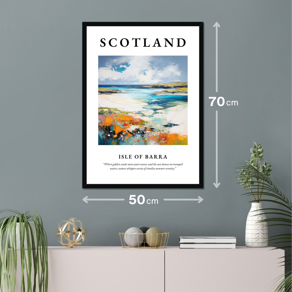 Poster of Isle of Barra hanging on a wall