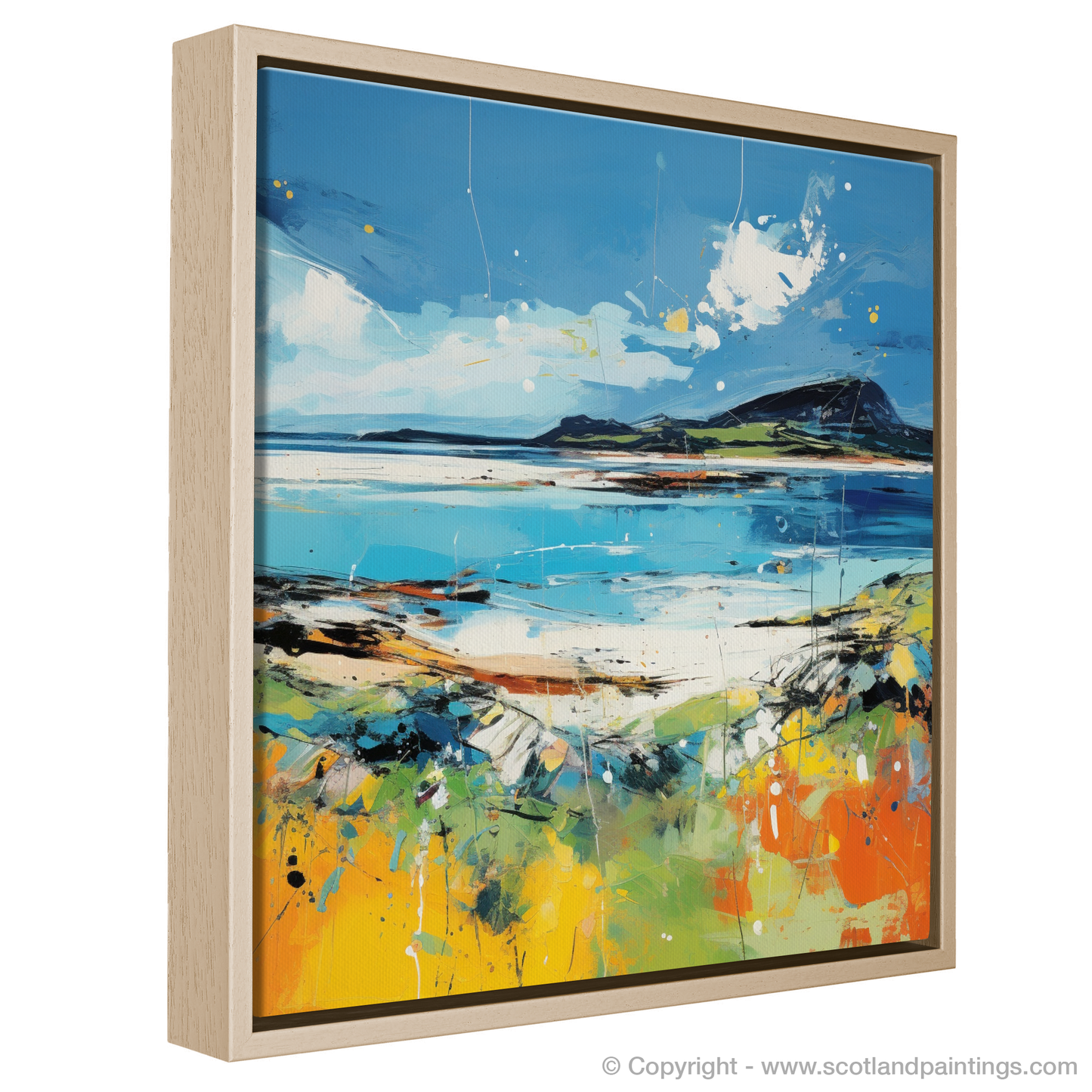 Painting and Art Print of Isle of Barra, Outer Hebrides in summer entitled "Summer Symphony: Isle of Barra Abstraction".