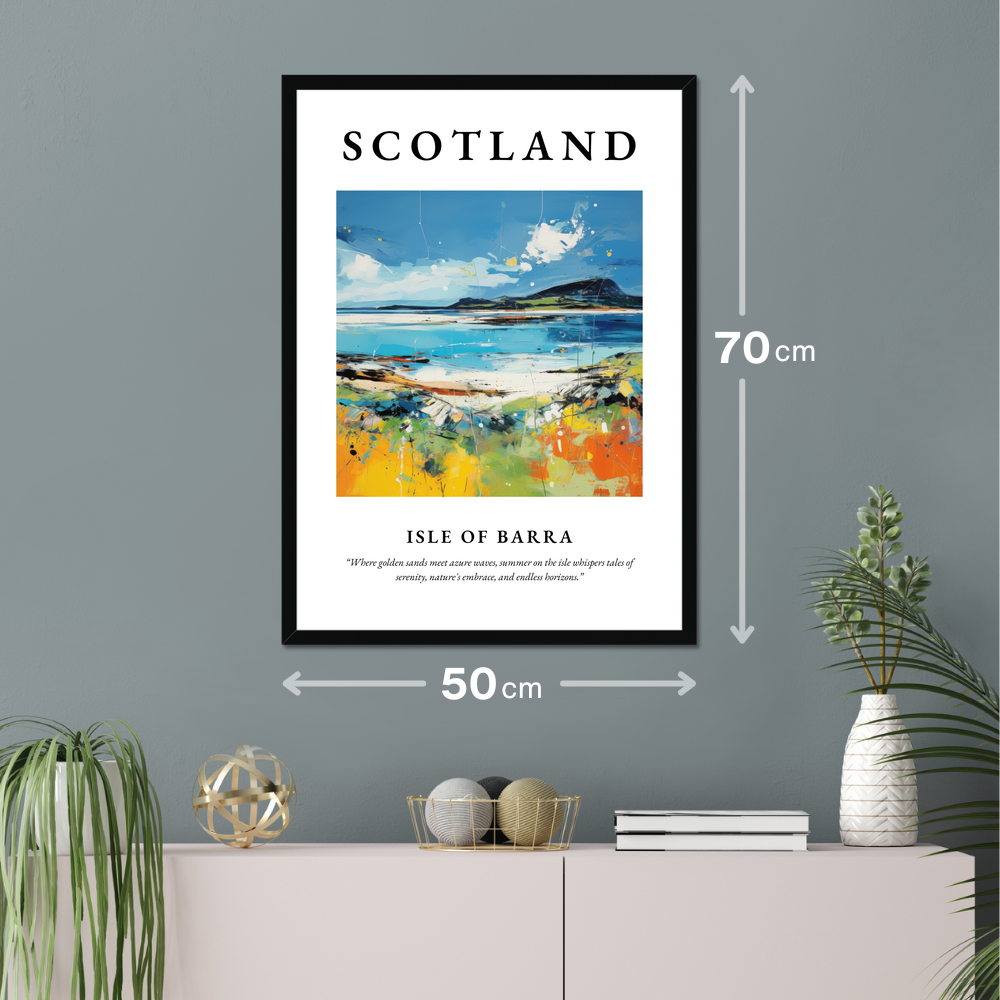 Poster of Isle of Barra hanging on a wall