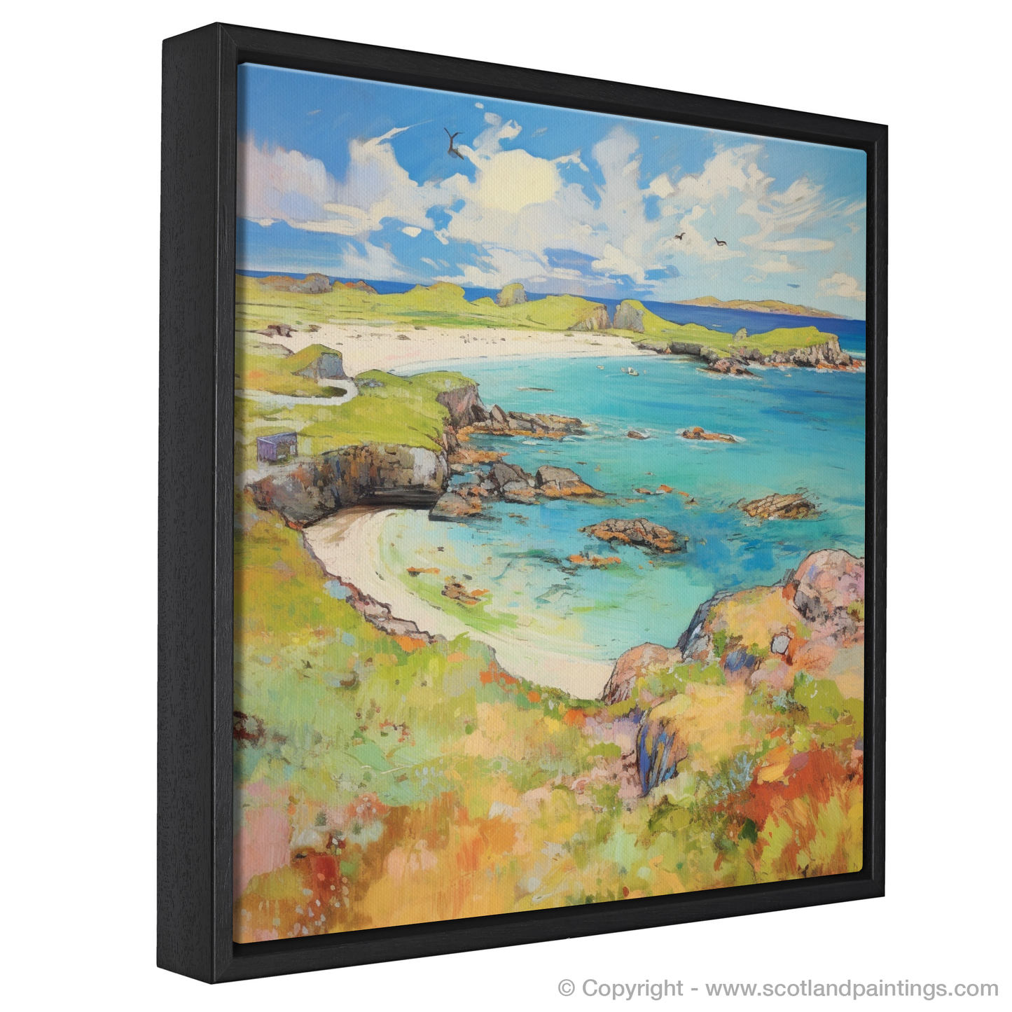 Painting and Art Print of Isle of Skyes smaller isles, Inner Hebrides in summer entitled "Summer Symphony of Isle of Skye".