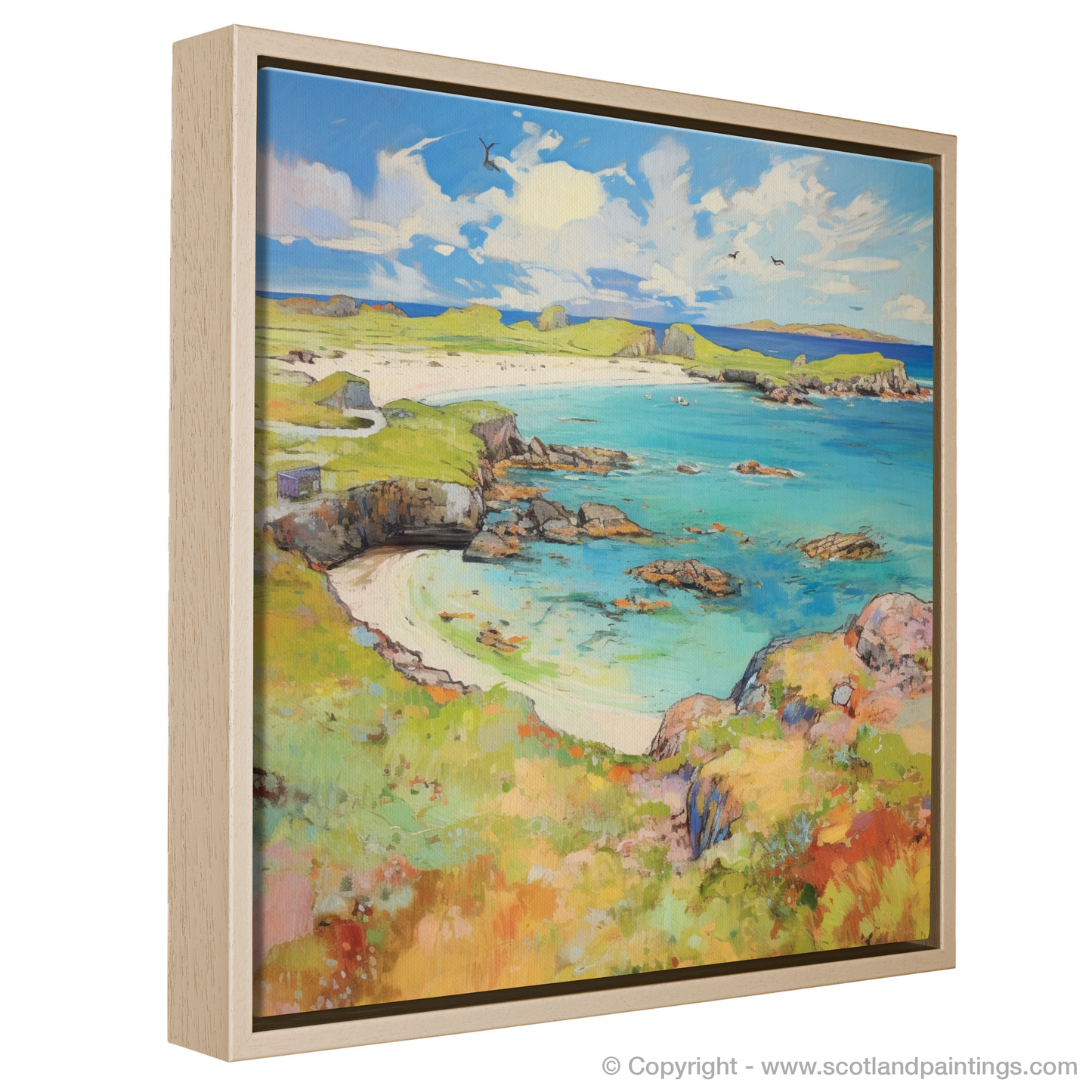 Painting and Art Print of Isle of Skyes smaller isles, Inner Hebrides in summer entitled "Summer Symphony of Isle of Skye".