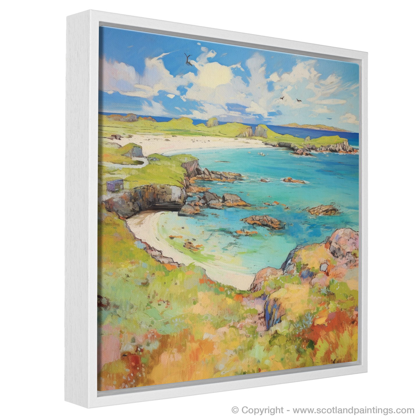 Painting and Art Print of Isle of Skyes smaller isles, Inner Hebrides in summer entitled "Summer Symphony of Isle of Skye".