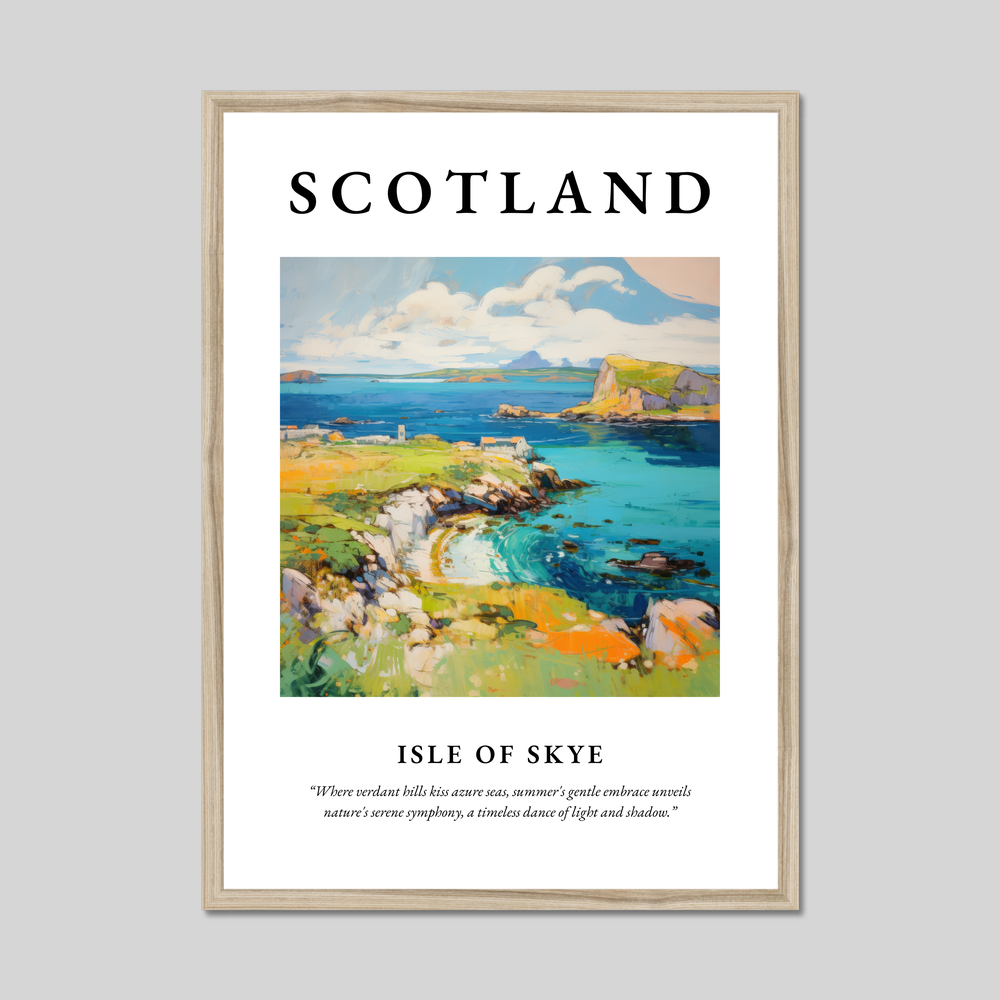 Poster in a natural frame with the word Scotland