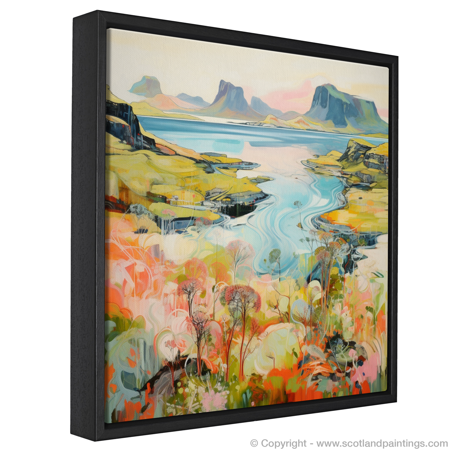 Painting and Art Print of Isle of Skye, Inner Hebrides in summer entitled "Summer Serenade on the Isle of Skye".