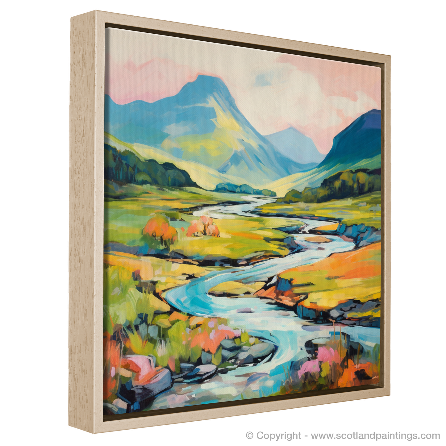 Painting and Art Print of Glen Sannox, Isle of Arran in summer entitled "Summer Splendour at Glen Sannox".