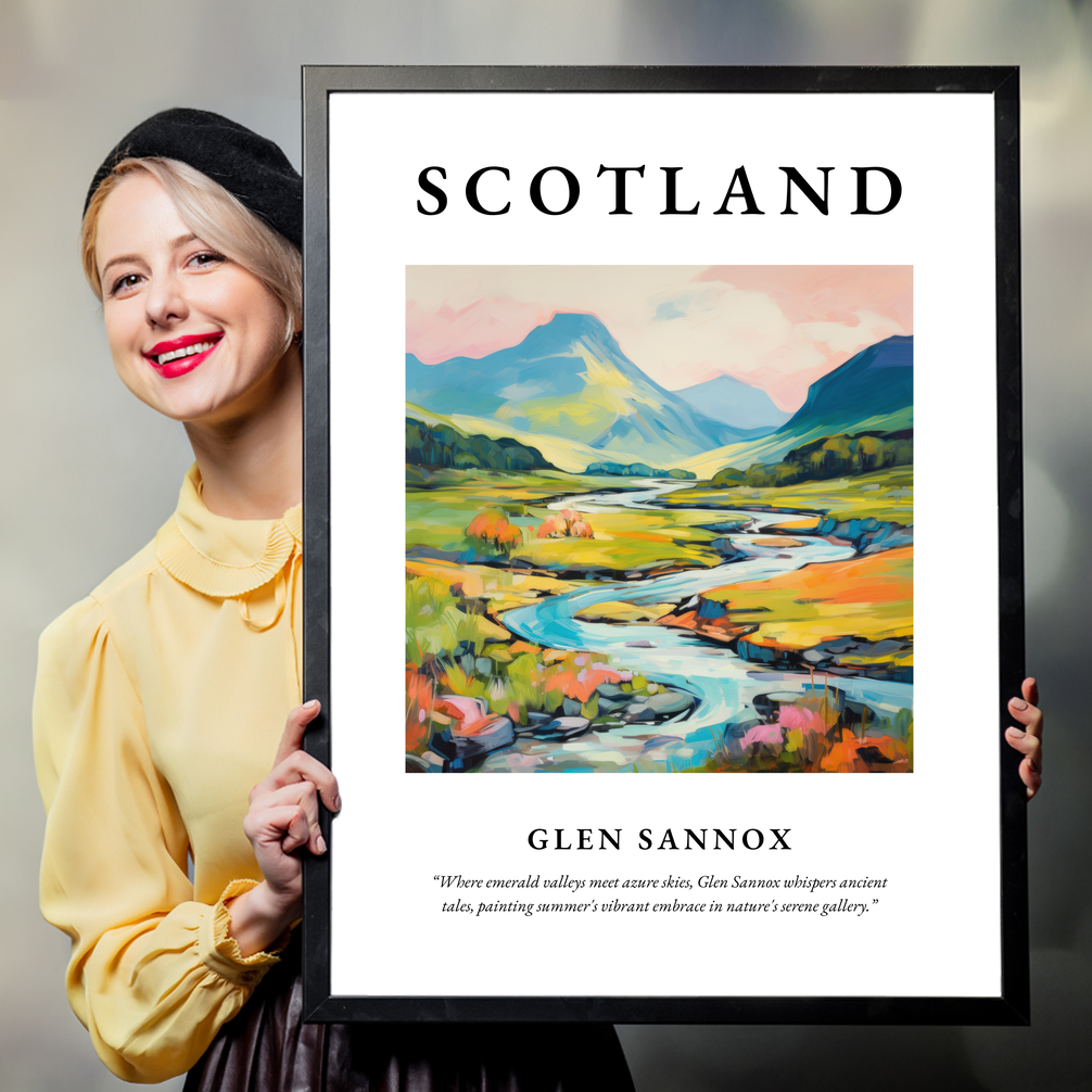 Person holding a poster of Glen Sannox