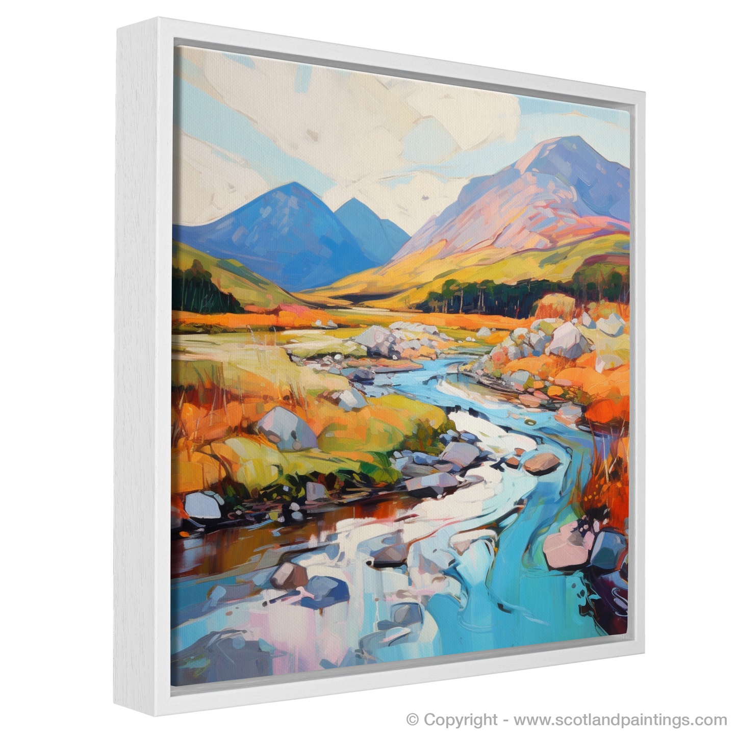 Painting and Art Print of Glen Sannox, Isle of Arran in summer entitled "Summer Symphony in Glen Sannox".