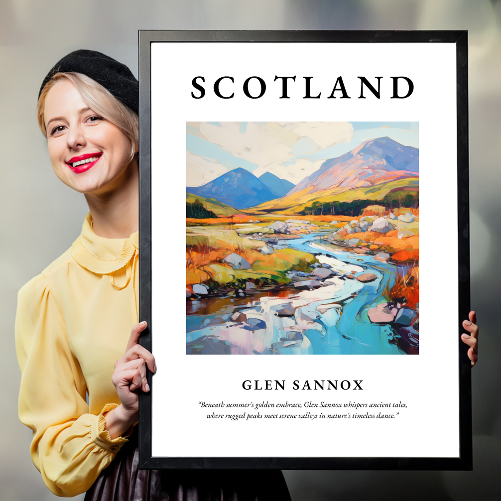 Person holding a poster of Glen Sannox