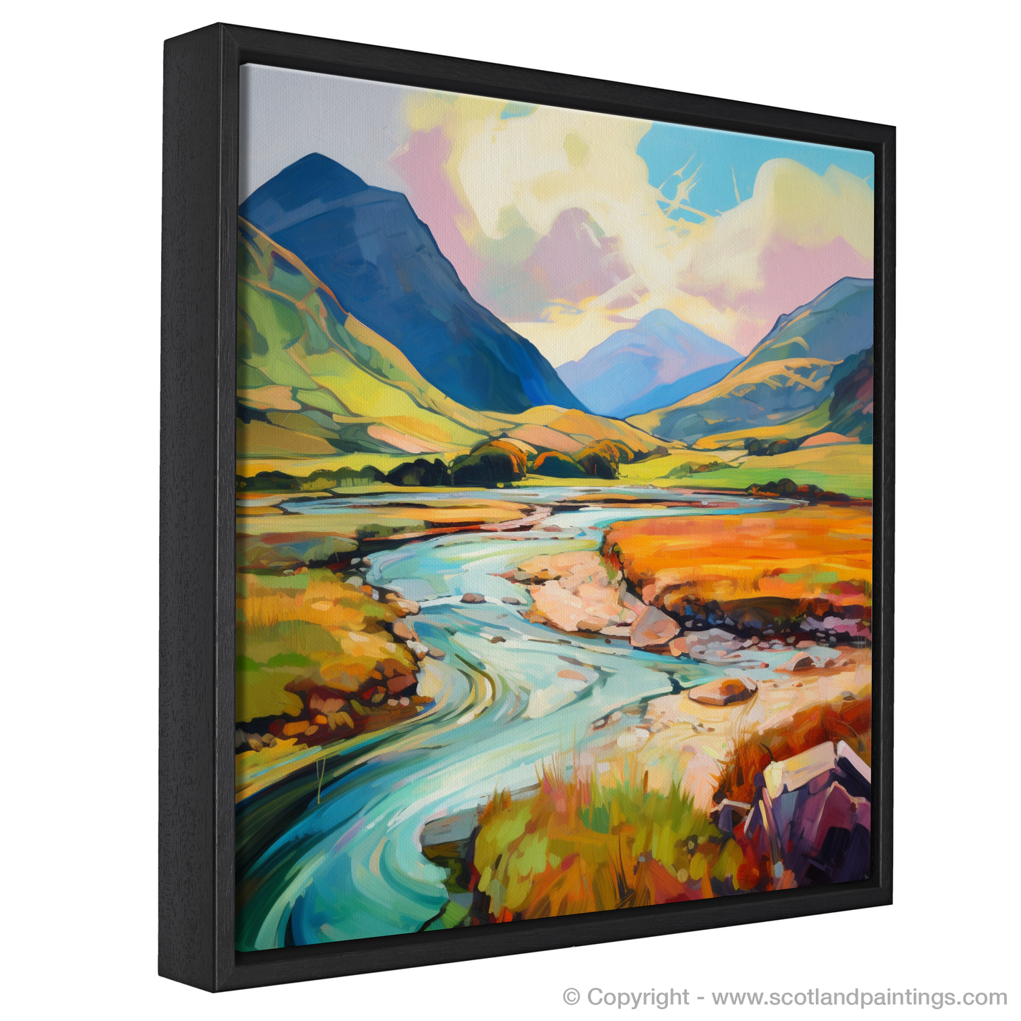 Painting and Art Print of Glen Sannox, Isle of Arran in summer entitled "Summer Serenade at Glen Sannox".