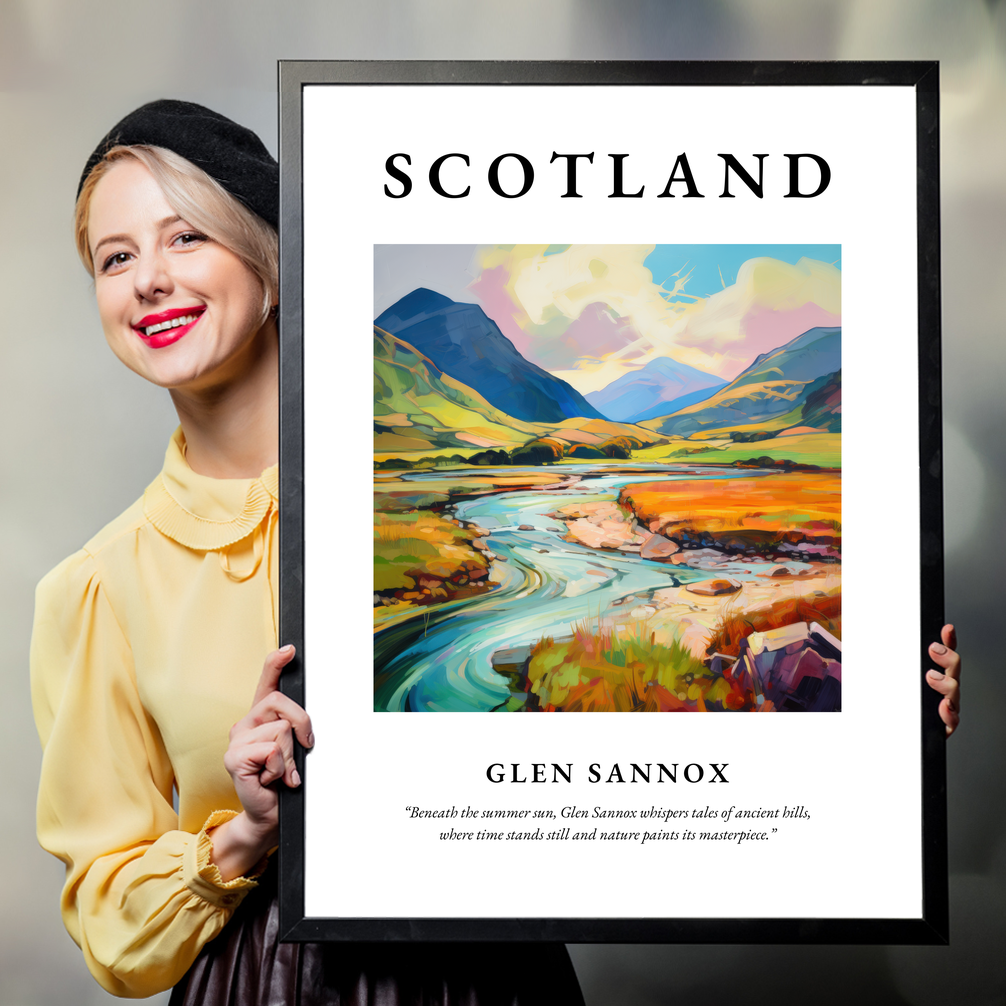 Person holding a poster of Glen Sannox