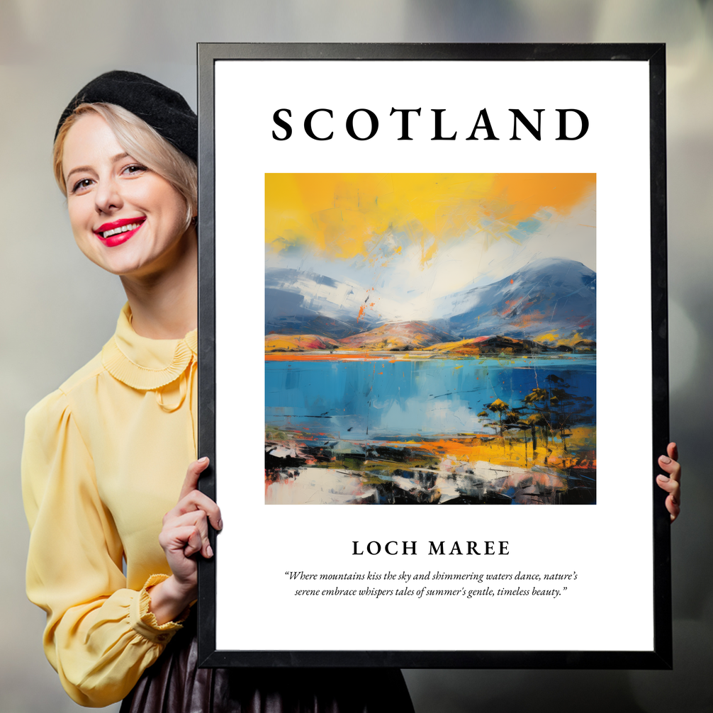 Person holding a poster of Loch Maree