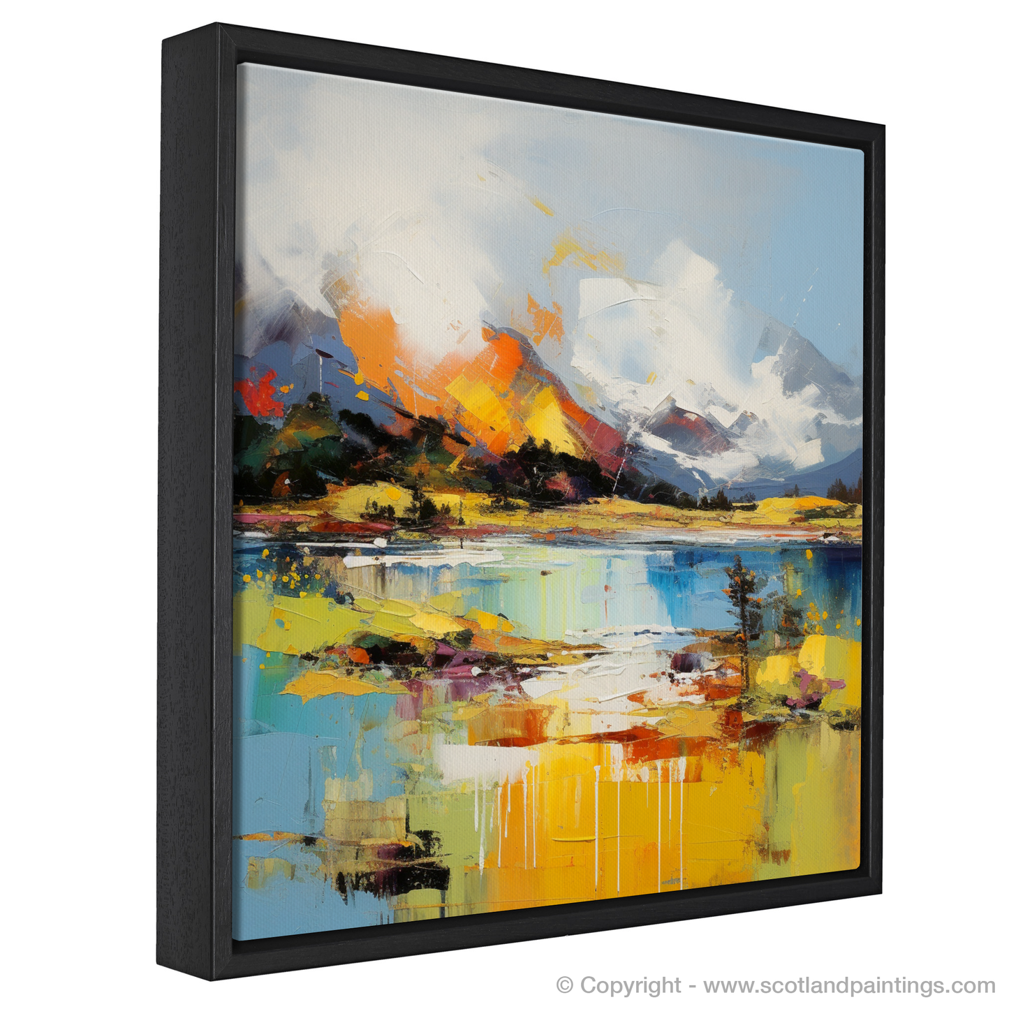 Painting and Art Print of Loch Maree, Wester Ross in summer entitled "Summer Splendour of Loch Maree".