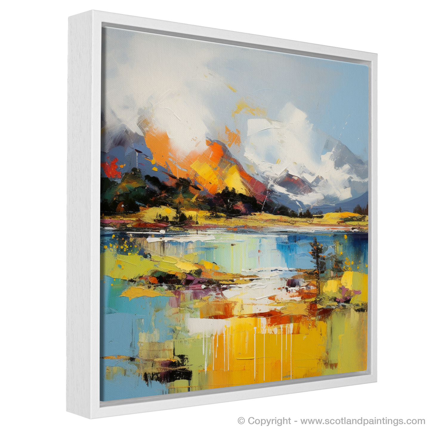 Painting and Art Print of Loch Maree, Wester Ross in summer entitled "Summer Splendour of Loch Maree".