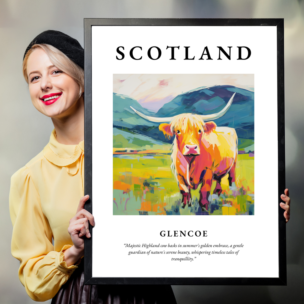 Person holding a poster of Glencoe