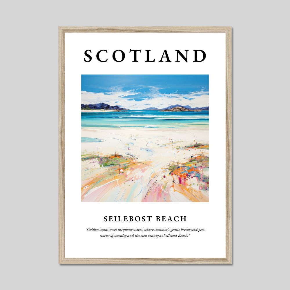 Poster in a natural frame with the word Scotland