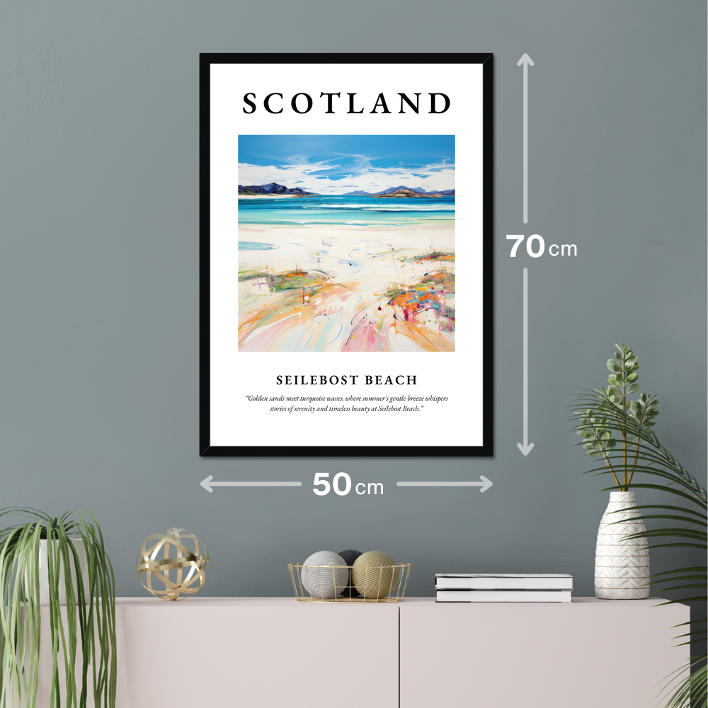 Poster of Seilebost Beach hanging on a wall