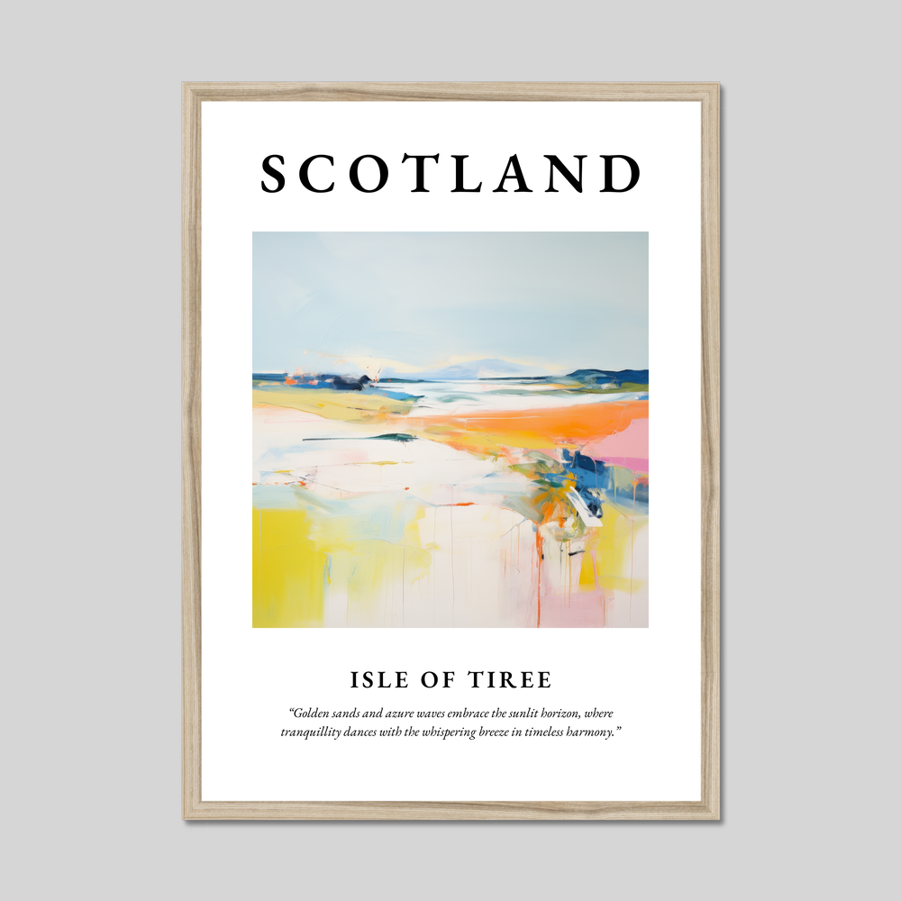 Poster in a natural frame with the word Scotland