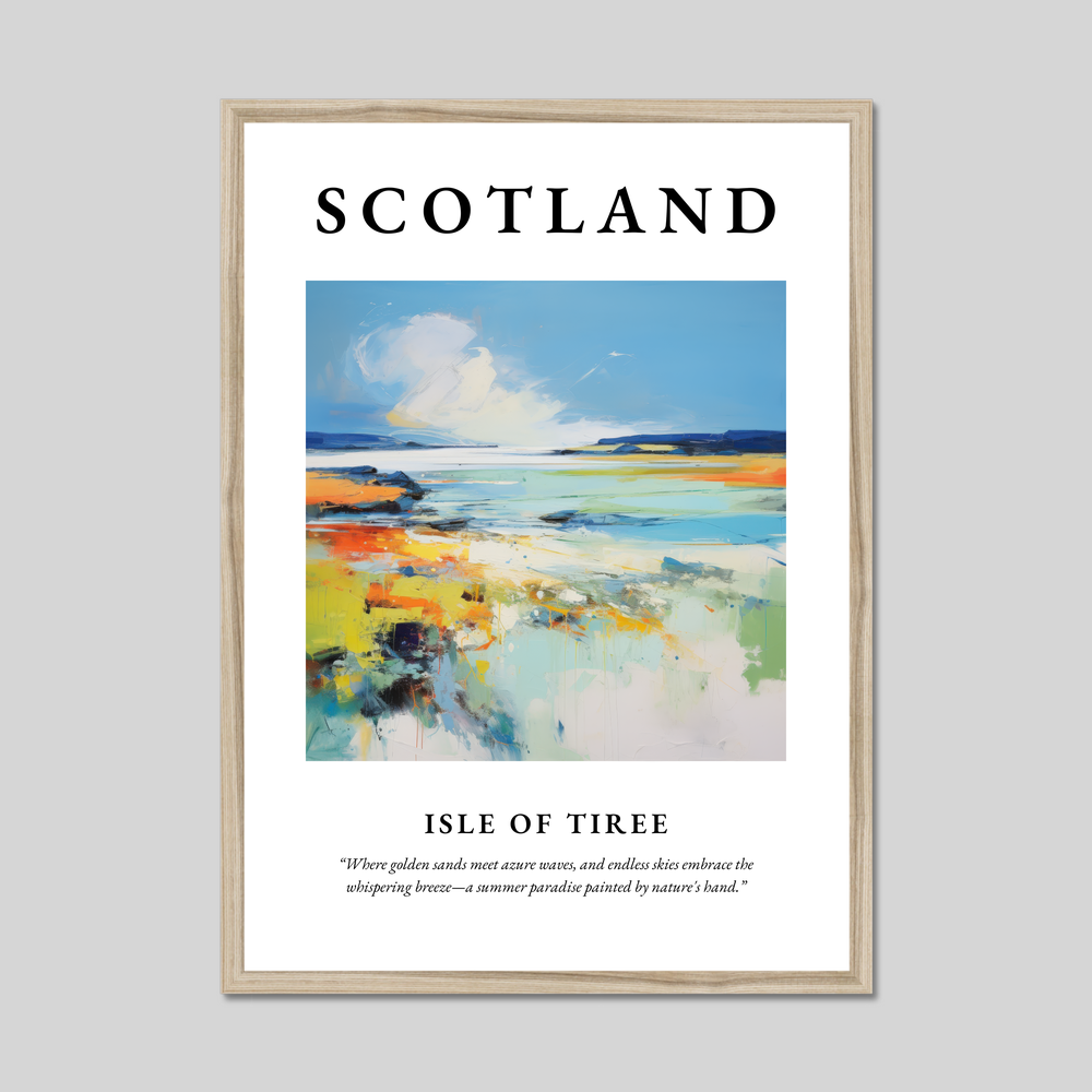 Poster in a natural frame with the word Scotland