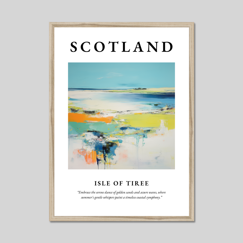 Poster in a natural frame with the word Scotland