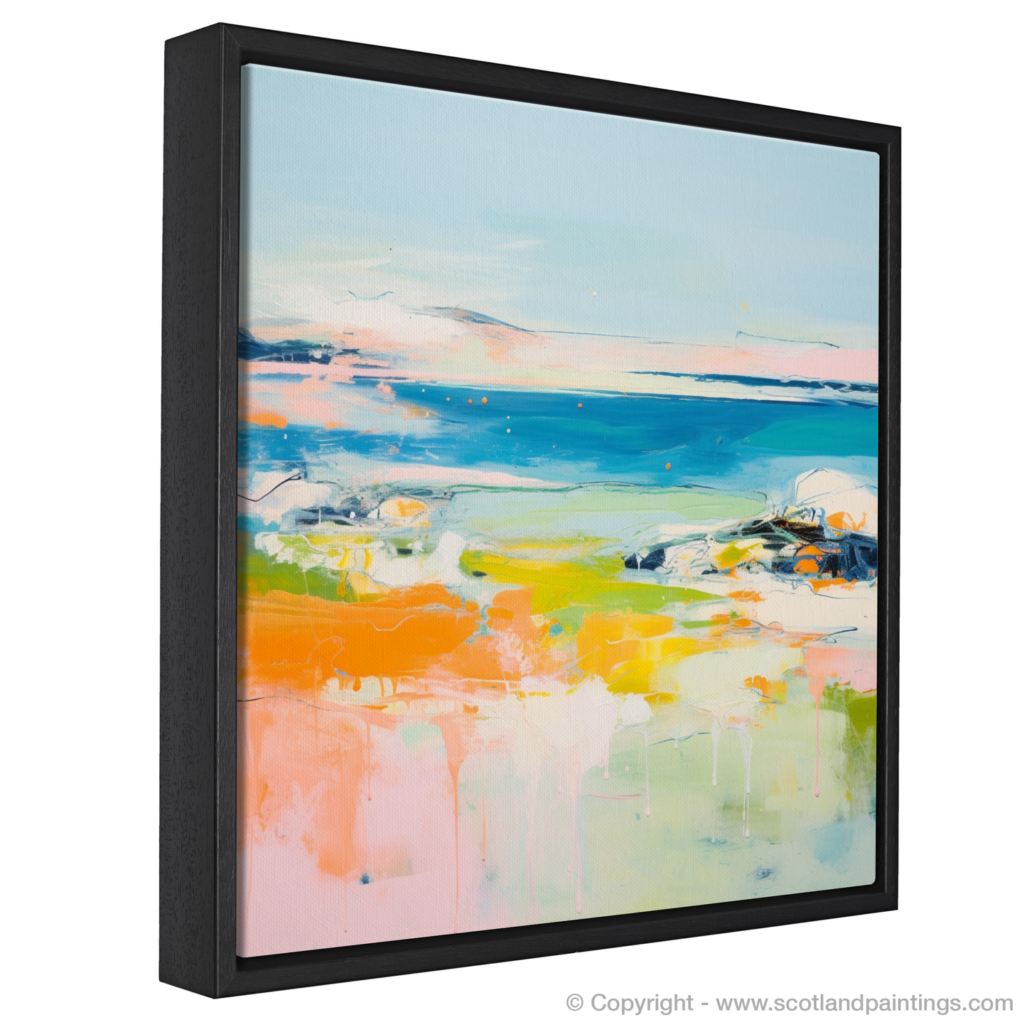 Painting and Art Print of Isle of Tiree, Inner Hebrides in summer entitled "Tiree Summer Abstraction: A Symphony of Colours and Shapes".