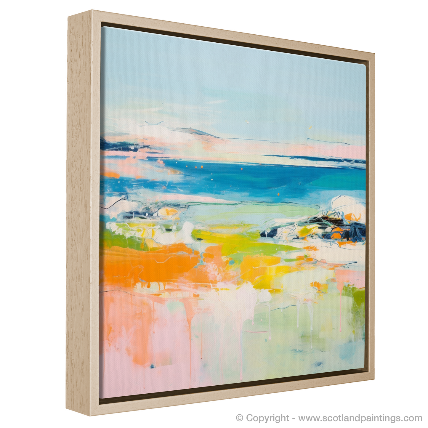 Painting and Art Print of Isle of Tiree, Inner Hebrides in summer entitled "Tiree Summer Abstraction: A Symphony of Colours and Shapes".