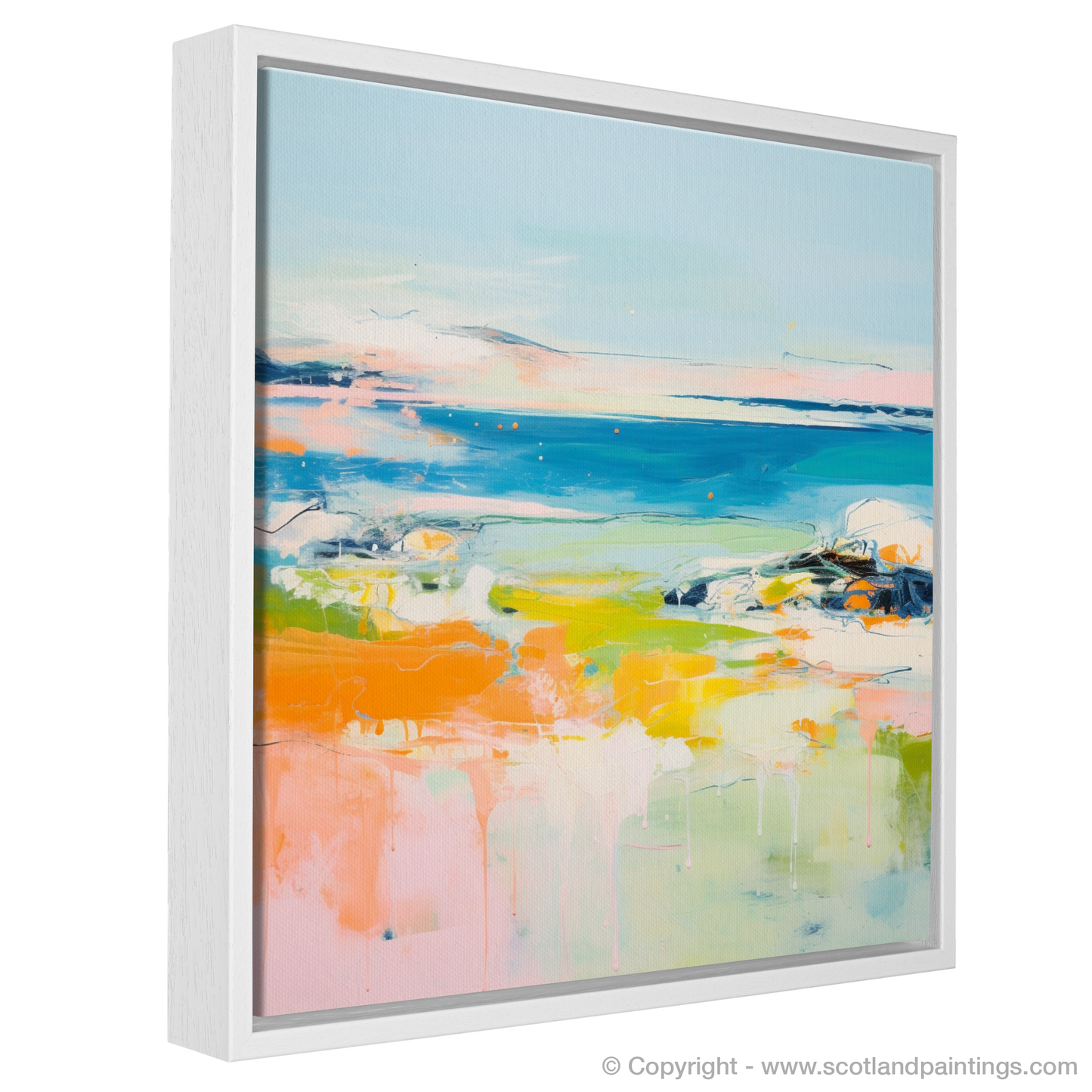 Painting and Art Print of Isle of Tiree, Inner Hebrides in summer entitled "Tiree Summer Abstraction: A Symphony of Colours and Shapes".