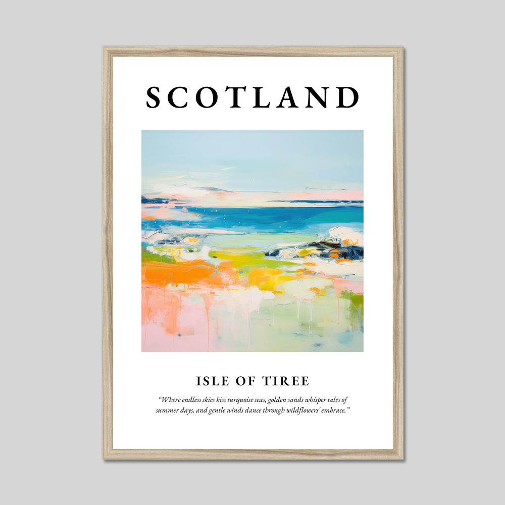 Poster in a natural frame with the word Scotland