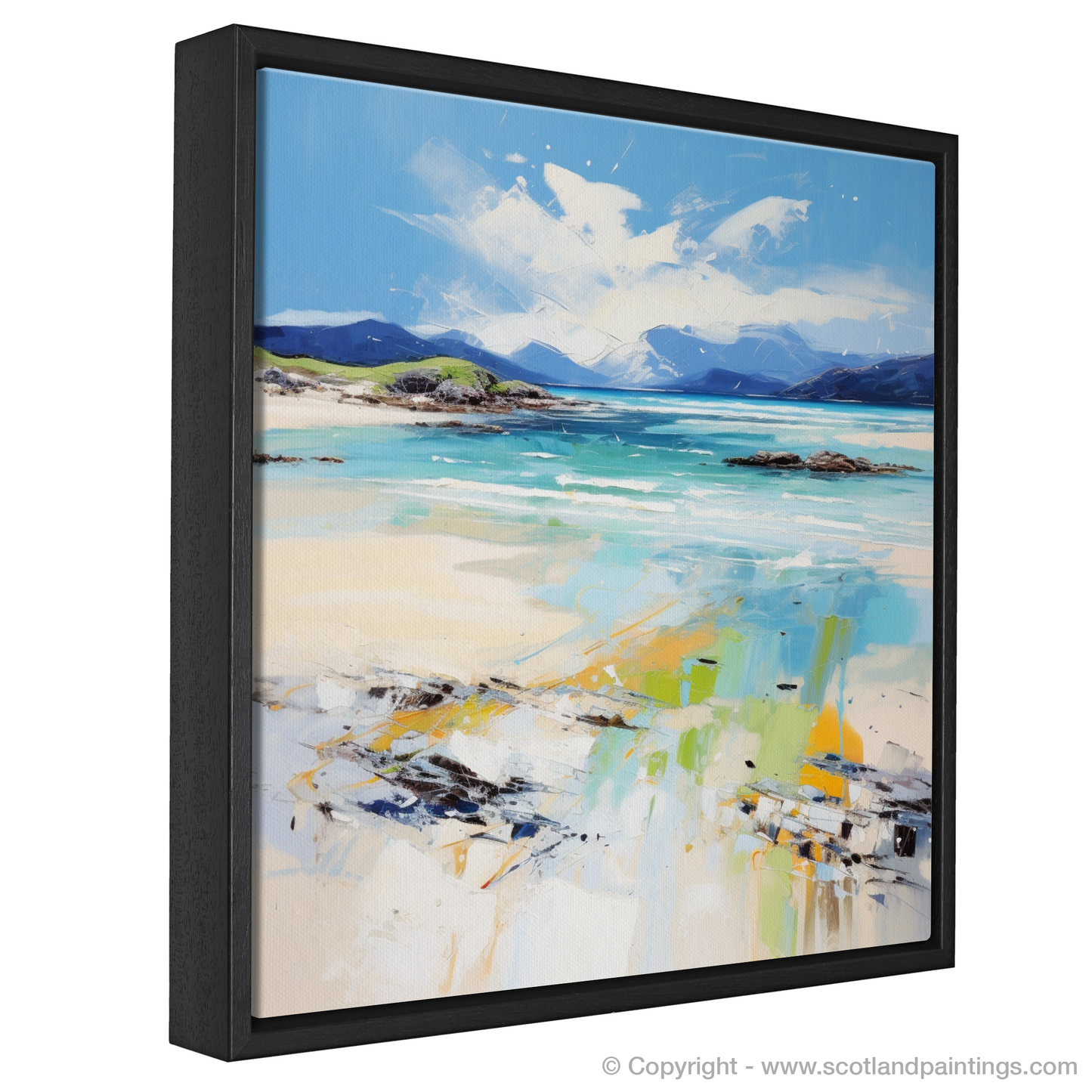Painting and Art Print of Seilebost Beach, Isle of Harris in summer. Summer Serenade at Seilebost Beach.
