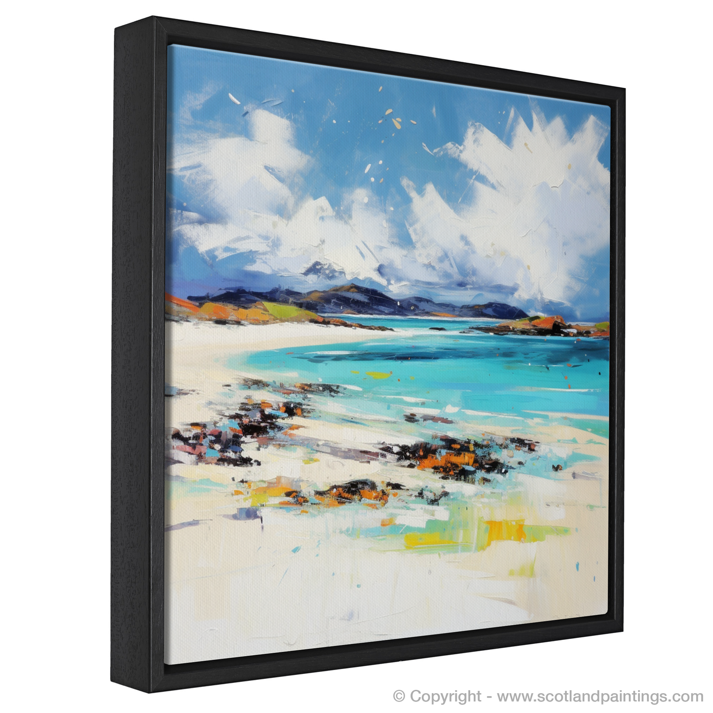 Painting and Art Print of Seilebost Beach, Isle of Harris in summer. Summer Serenade at Seilebost Beach.