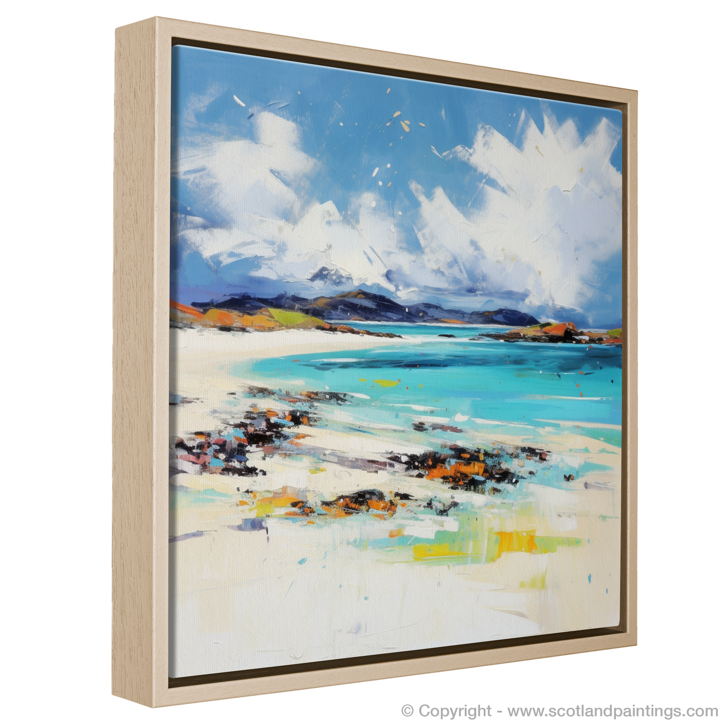 Painting and Art Print of Seilebost Beach, Isle of Harris in summer. Summer Serenade at Seilebost Beach.