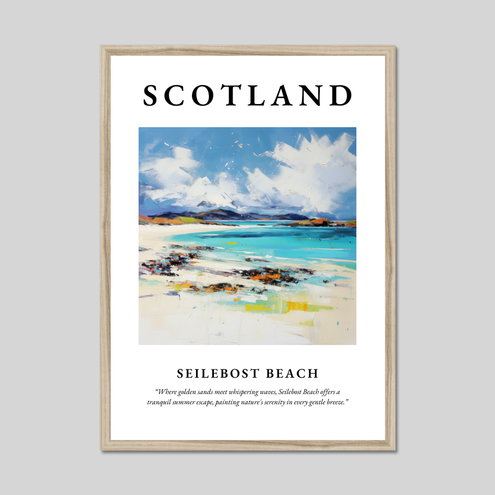 Poster in a natural frame with the word Scotland