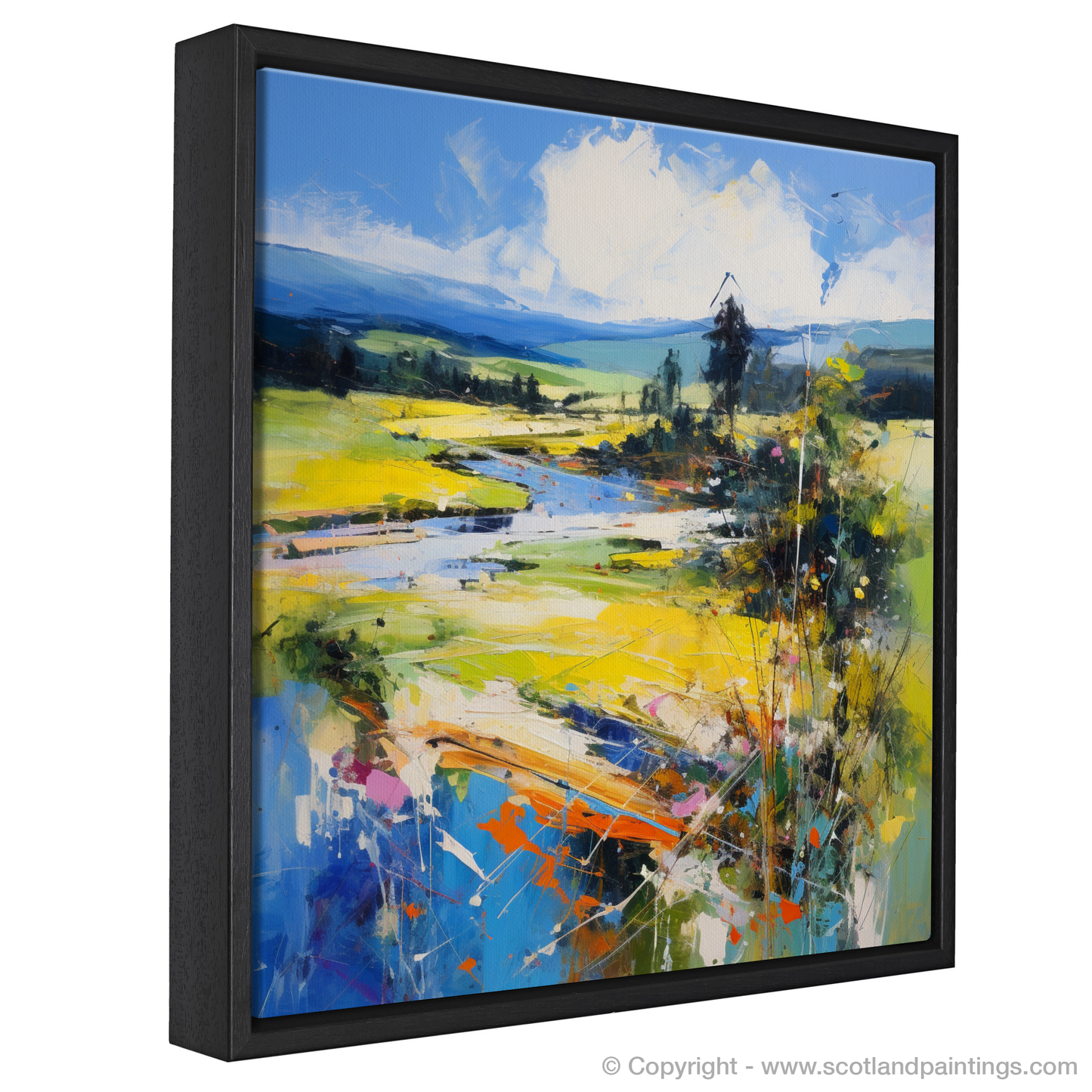 Painting and Art Print of Glendevon, Perth and Kinross in summer entitled "Summer Essence of Glendevon".