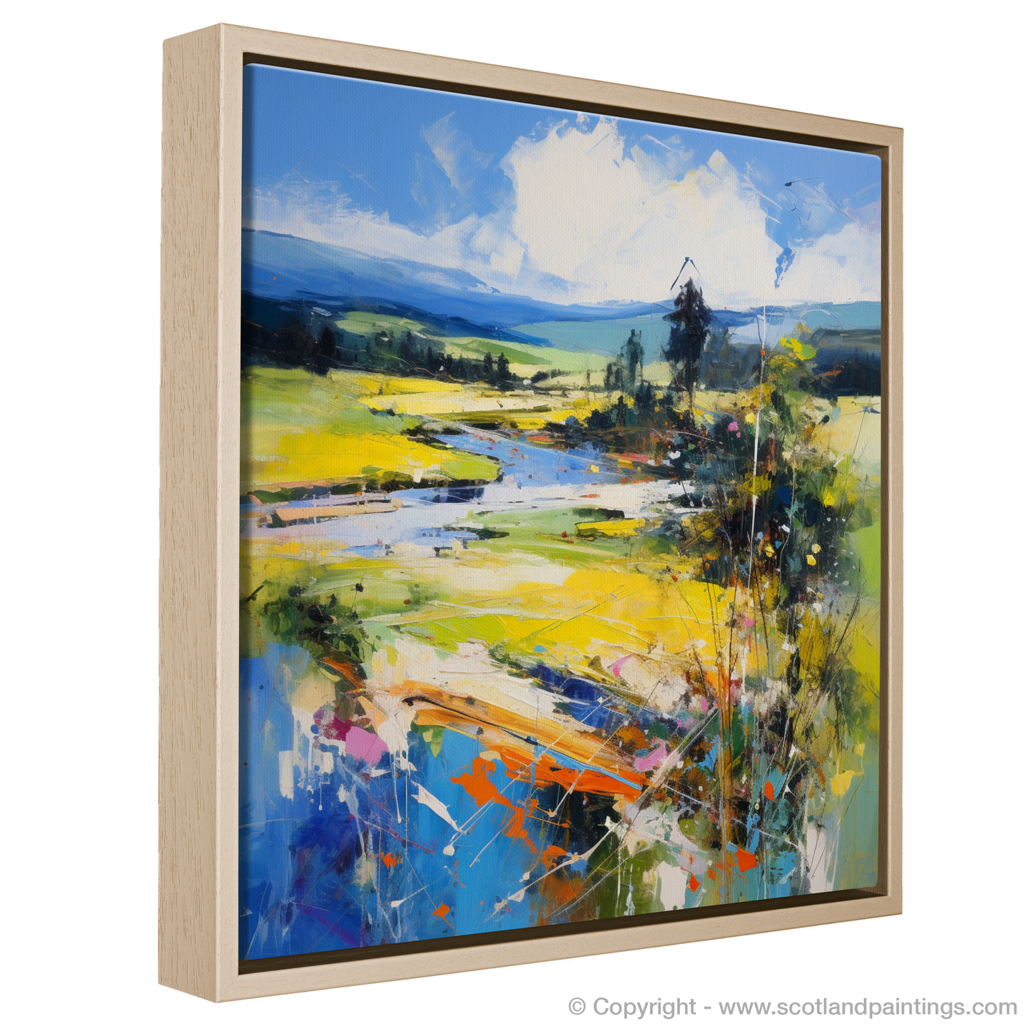 Painting and Art Print of Glendevon, Perth and Kinross in summer entitled "Summer Essence of Glendevon".