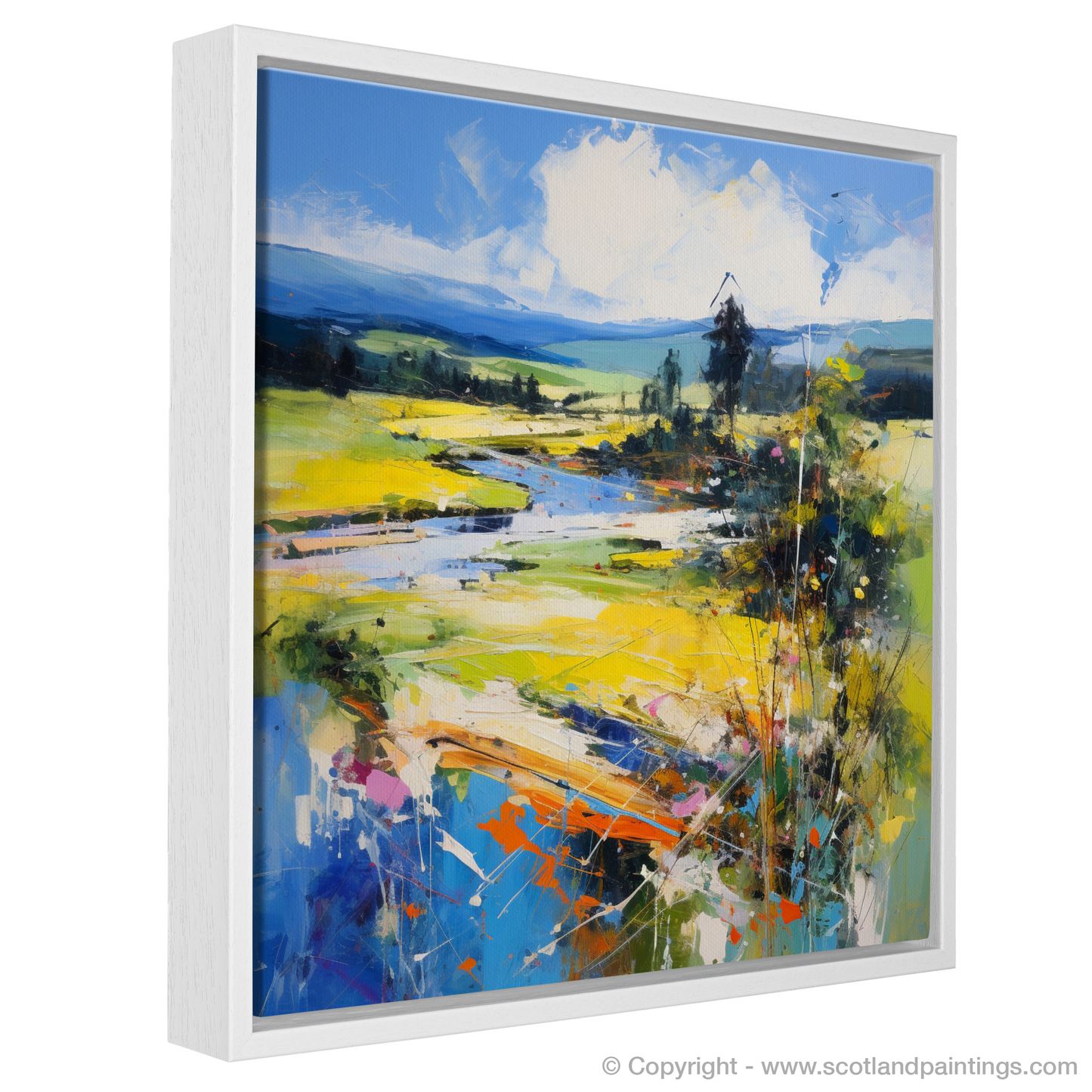 Painting and Art Print of Glendevon, Perth and Kinross in summer entitled "Summer Essence of Glendevon".