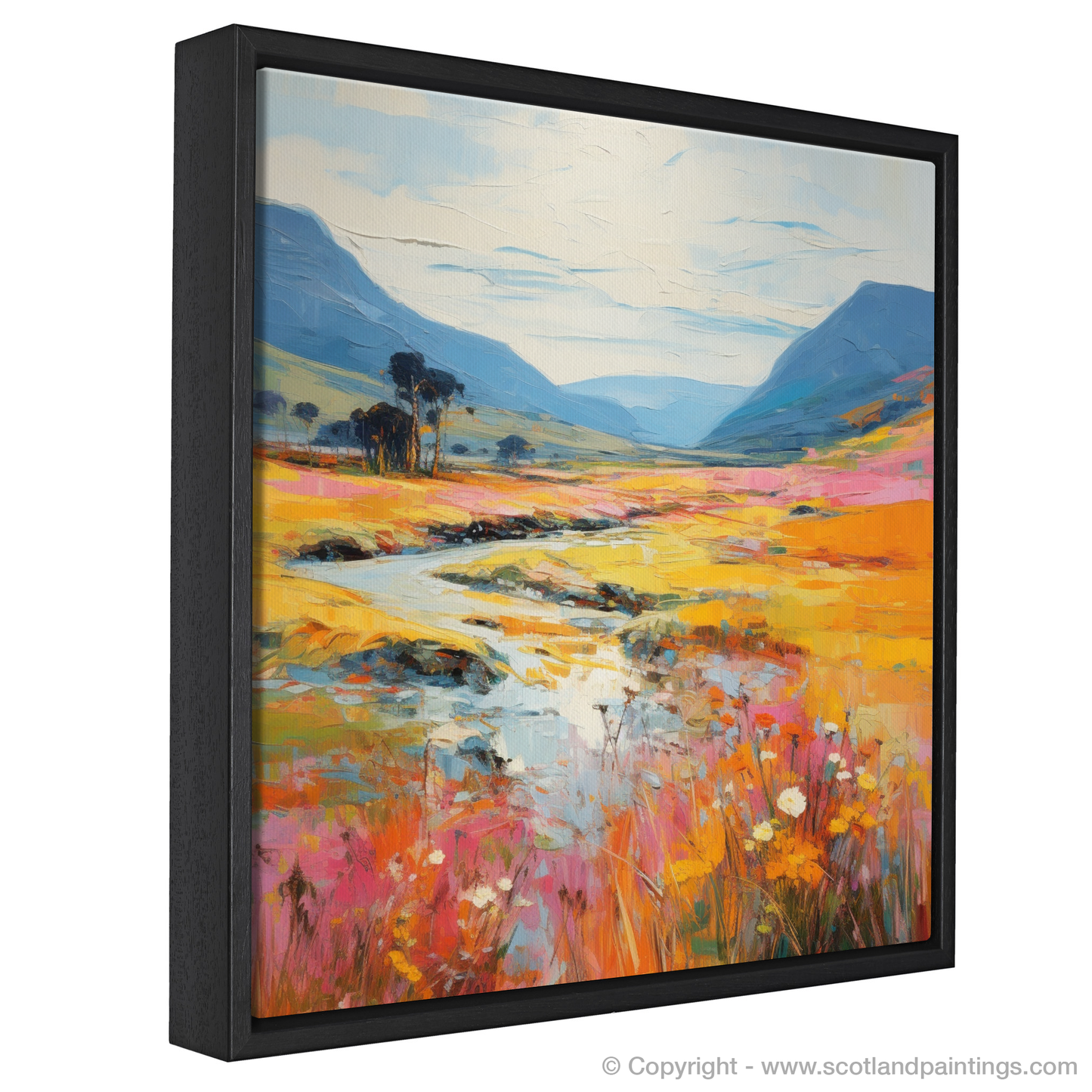 Painting and Art Print of Glen Roy, Highlands in summer entitled "Summer Splendour of Glen Roy Highlands".