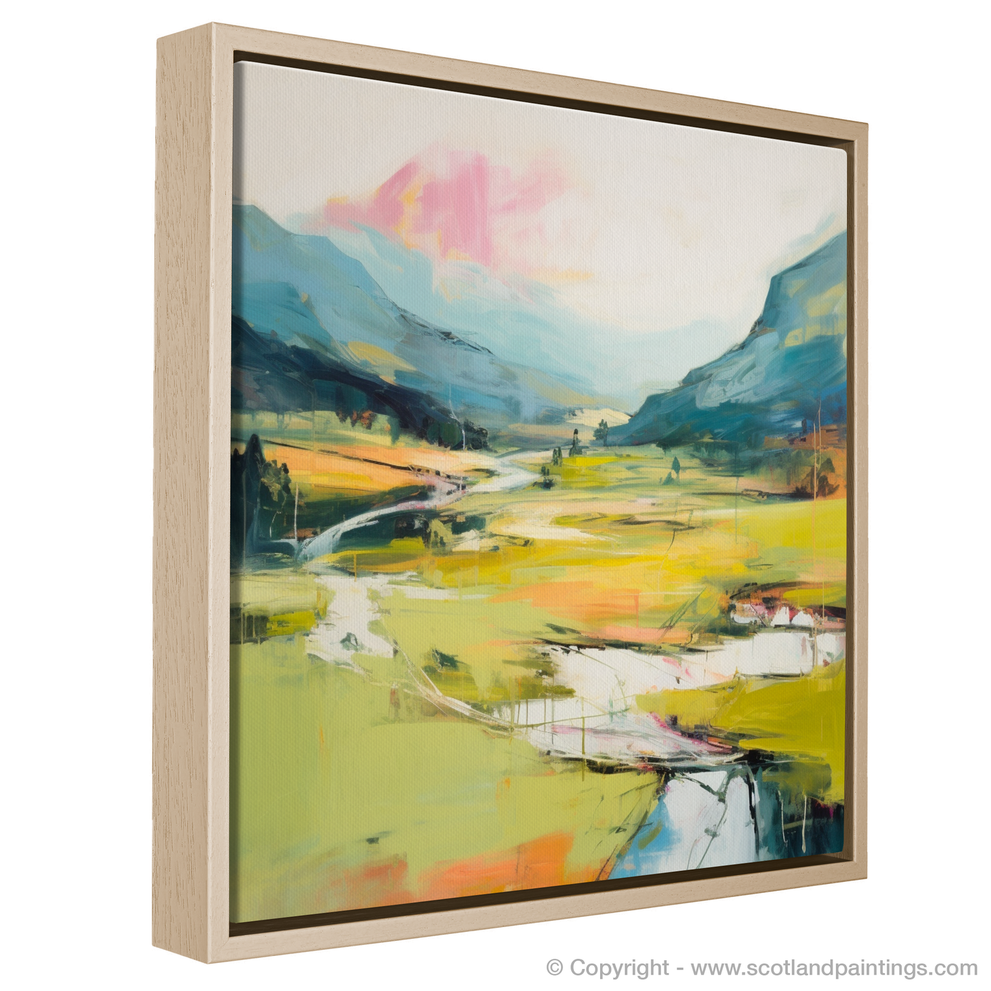 Painting and Art Print of Glen Tilt, Perthshire in summer entitled "Summer Abstraction of Glen Tilt Perthshire".