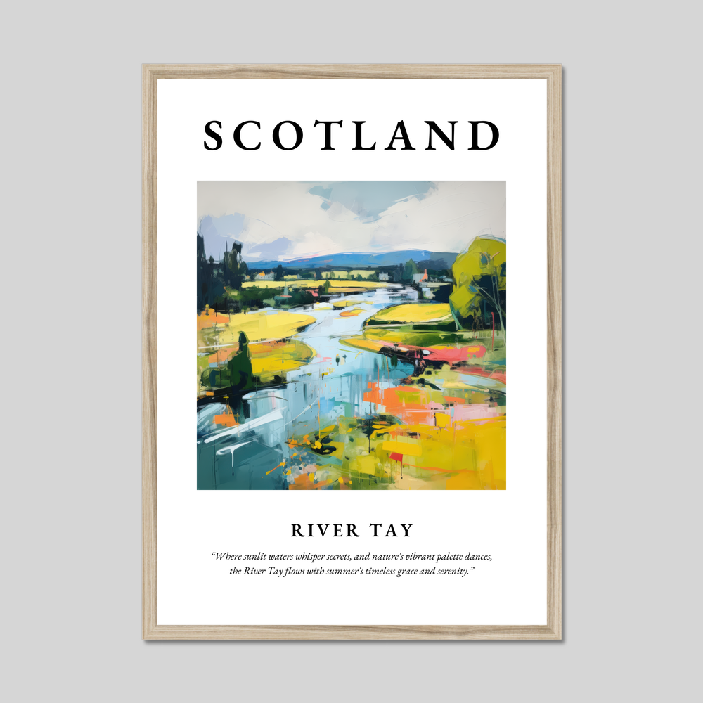 Poster in a natural frame with the word Scotland