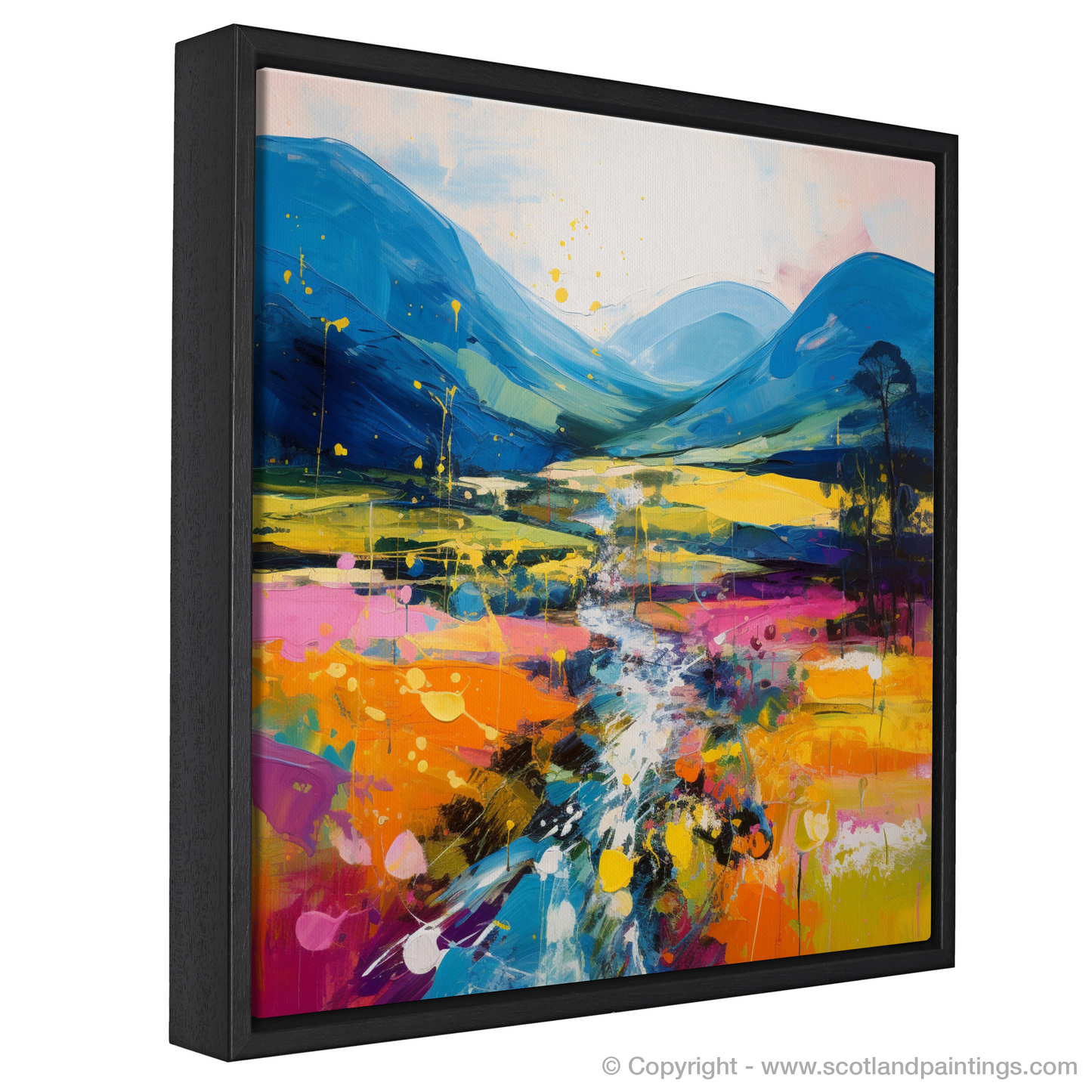 Painting and Art Print of Glen Roy, Highlands in summer entitled "Summer Radiance of Glen Roy".