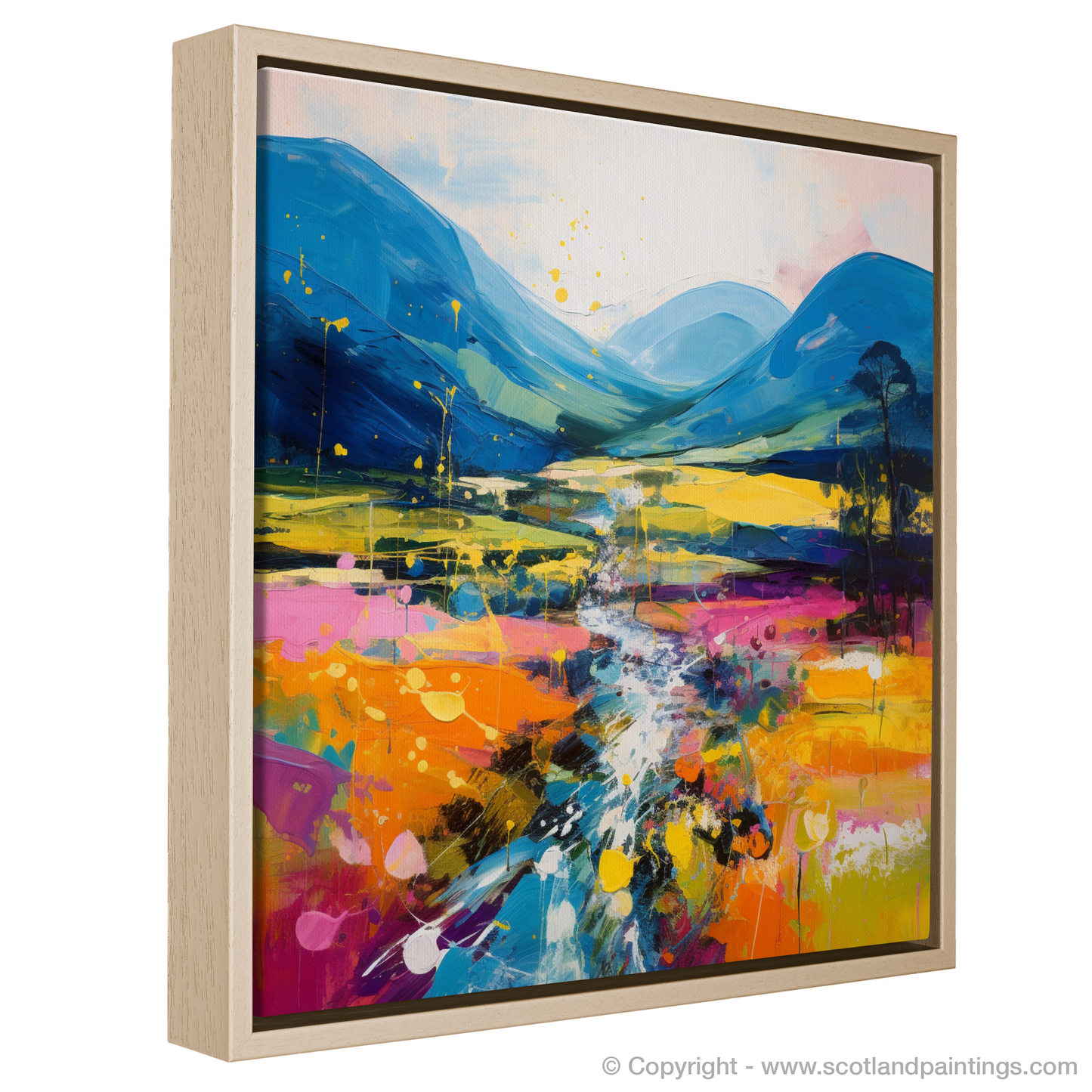 Painting and Art Print of Glen Roy, Highlands in summer entitled "Summer Radiance of Glen Roy".