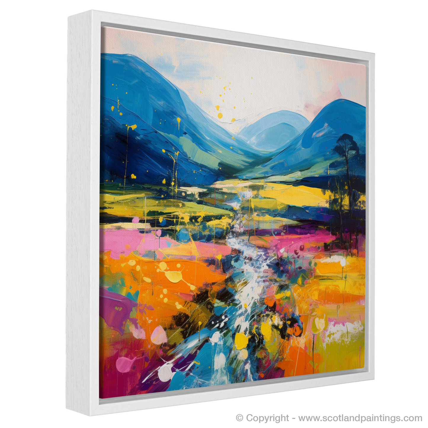 Painting and Art Print of Glen Roy, Highlands in summer entitled "Summer Radiance of Glen Roy".