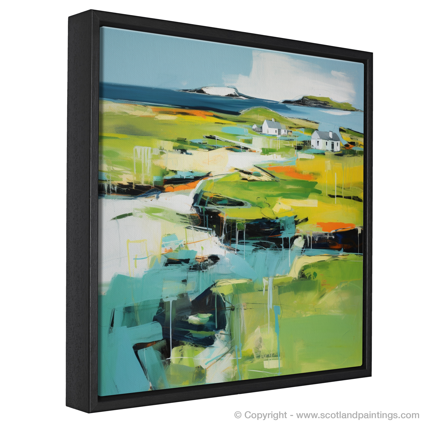 Painting and Art Print of Isle of Lewis, Outer Hebrides in summer entitled "Summer Vibrance on Isle of Lewis".