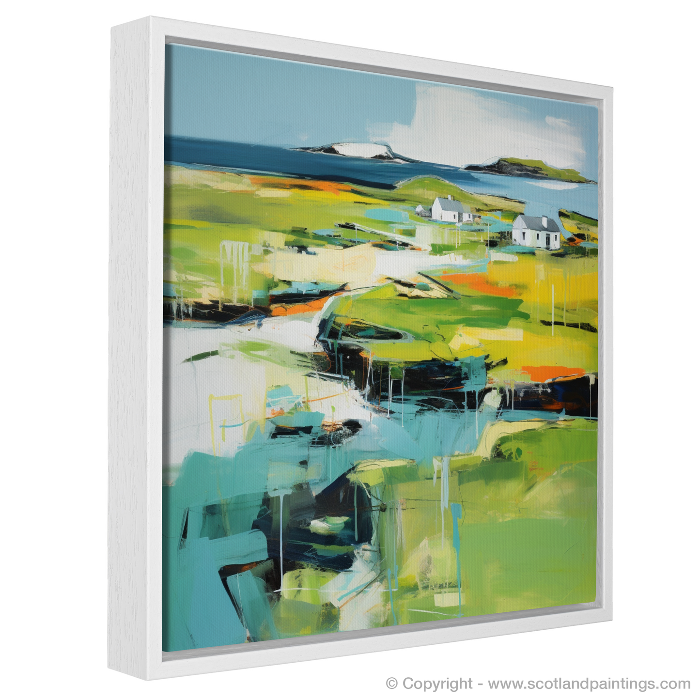 Painting and Art Print of Isle of Lewis, Outer Hebrides in summer entitled "Summer Vibrance on Isle of Lewis".