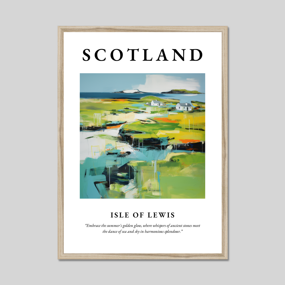 Poster in a natural frame with the word Scotland