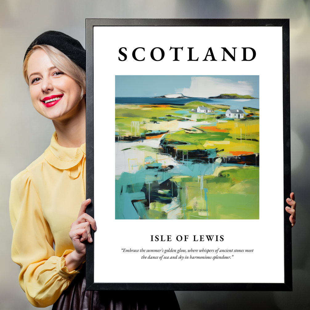 Person holding a poster of Isle of Lewis