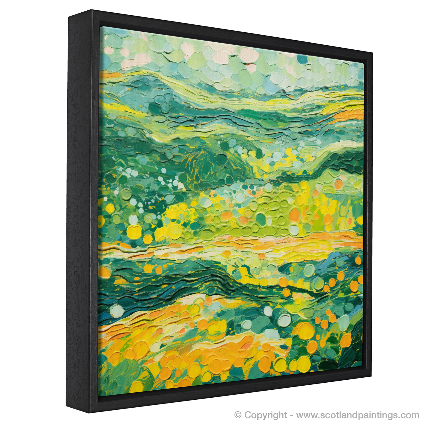 Painting and Art Print of Glenlivet, Moray in summer entitled "Summer Essence of Glenlivet Abstract".