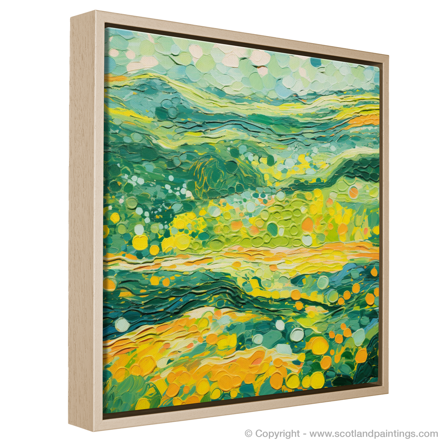 Painting and Art Print of Glenlivet, Moray in summer entitled "Summer Essence of Glenlivet Abstract".