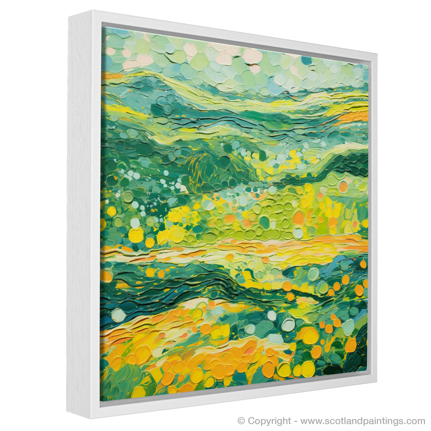 Painting and Art Print of Glenlivet, Moray in summer entitled "Summer Essence of Glenlivet Abstract".